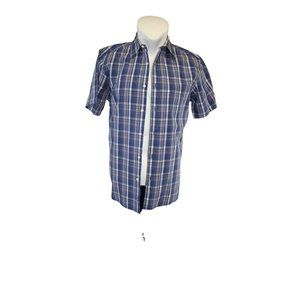 Sonoma /Polo short sleeved /(Size M) /Blue, yellow and White Stripes/ 100% Cotto